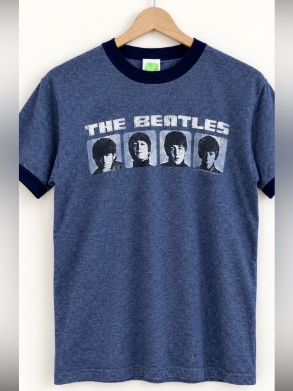 🔥VINTAGE🔥The Beatles Ringer Tee in Heather Navy